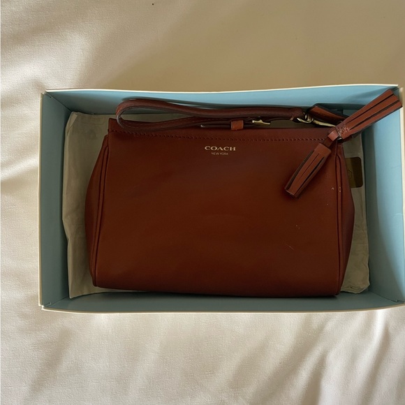 Coach Brown Leather Wristlet - Picture 3 of 8